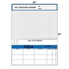 5S Supplies Key Performance Indicator KPI Tracking Board Aluminum Dry Erase 24in x 32in KPITRACK-2432-DRYERASE